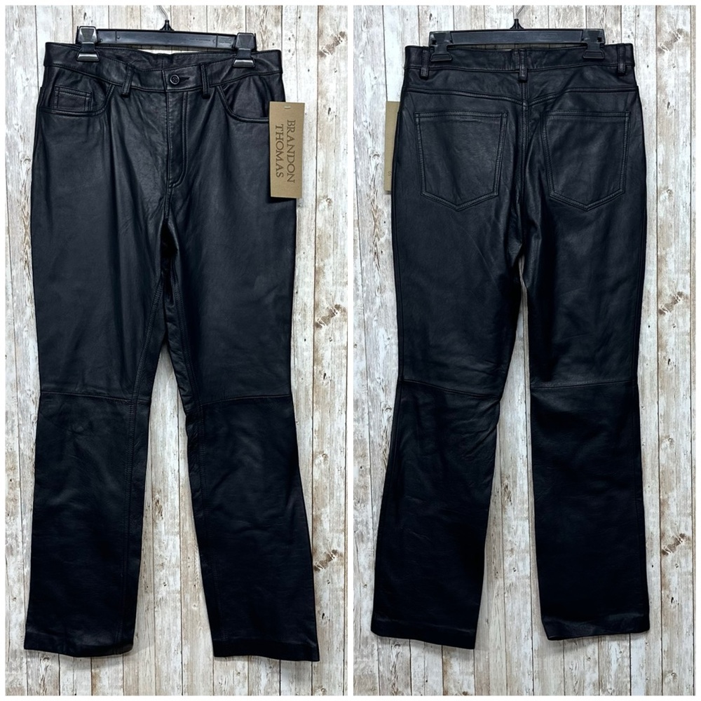 Brandon Thomas Black Leather Pants NWT [D15]